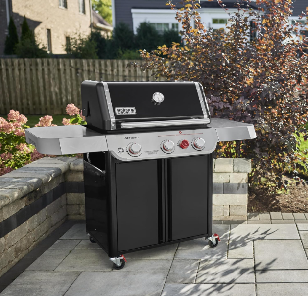 A bbq on a patio