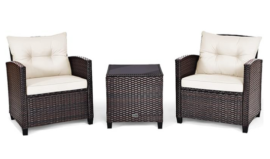 3 piece wicker patio set. Arlime