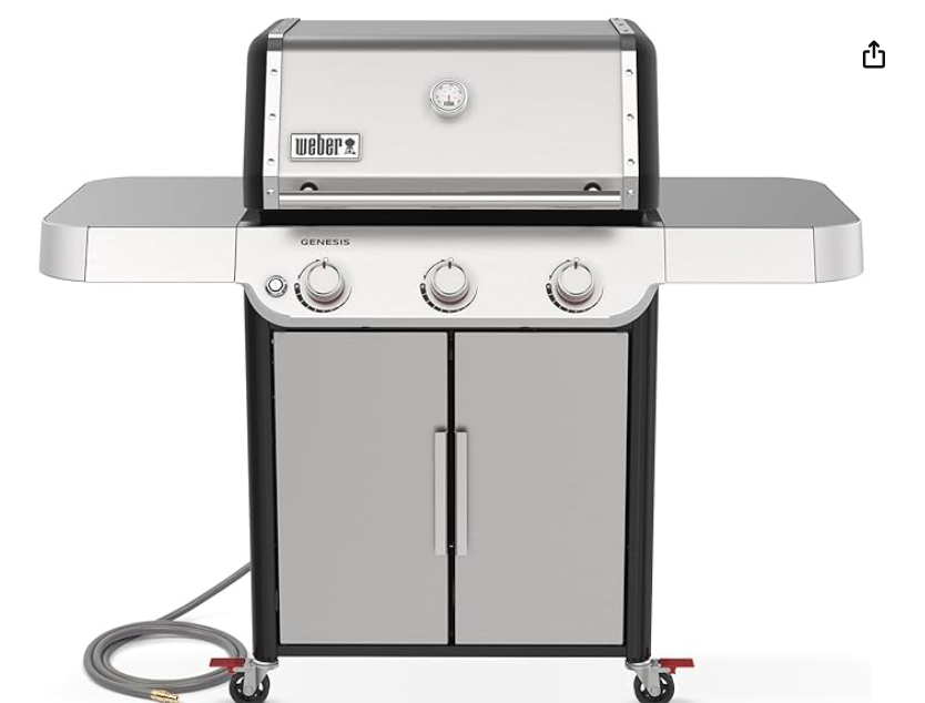 Weber Genesis S-315 Natural Gas Grill, Stainless Steel