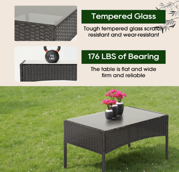 FDW 4-Piece Patio Furniture Set